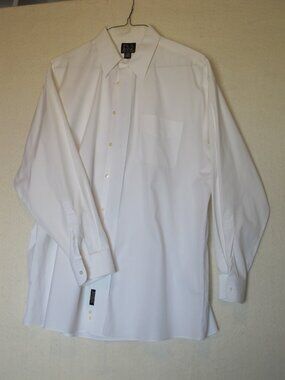 JoS A. Bank Men's White Dress Shirt. 17" x 34" sleeve (35)